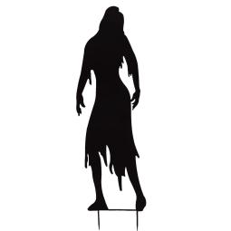 Silhuet Metal Zombie Kvinde - 135 cm - Halloween