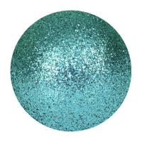 Deko Kugler. 3.5 Cm. Turquoise Glitter. 48 Stk.