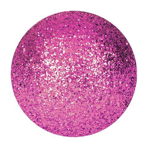 Deko Kugler. 3.5 Cm. Pink Glitter. 48 Stk.