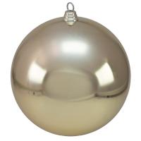 Julekugle - Cappuccino - Højglans - 20cm