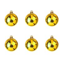 Julekugle - Guld - Højglans - 7cm - 6 stk