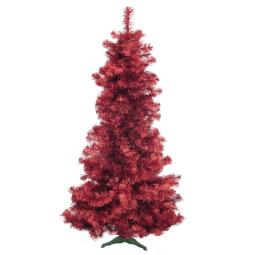 Kunstigt Juletræ - Metallic Rød - 210 cm