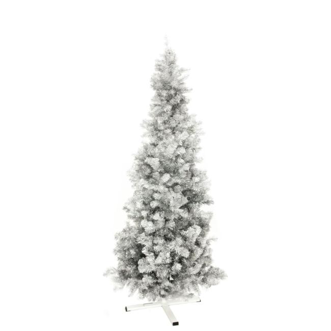 Kunstigt Juletræ - Metallic Sølv - 210 cm