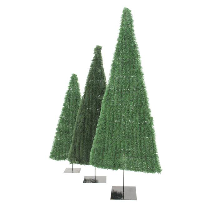 Fladt Kunstigt Juletræ - Mørkegrøn - 150cm