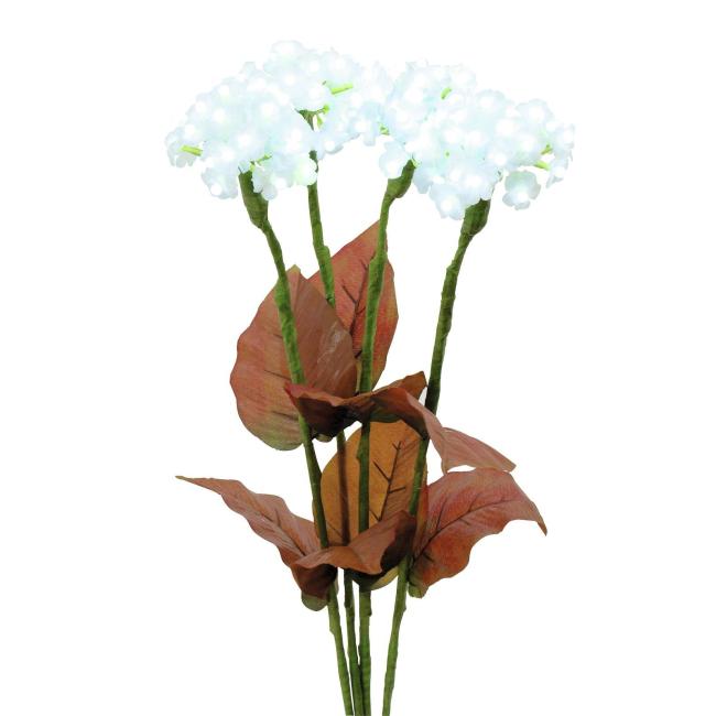 Hydrangea. Hvid. Med Blomster. 100 Leds