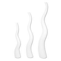 Vase Wave. Unikt Håndlavet Design. 100 Cm. Hvid