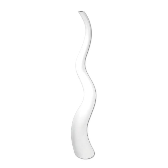 Vase Wave. Unikt Håndlavet Design. 100 Cm. Hvid