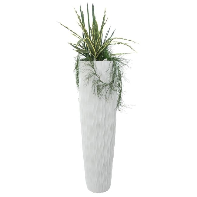 Potte. Lamella . Håndlavet. Unik. Potte. 140Cm. Mat Hvid