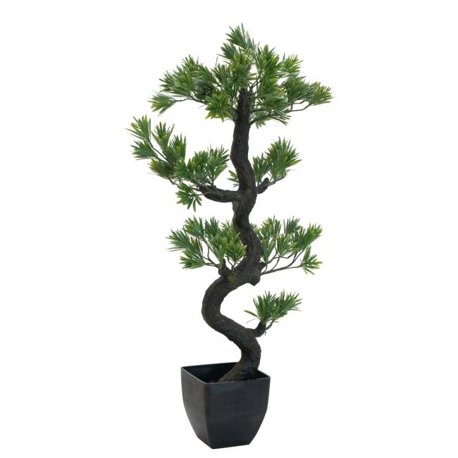 Kunstigt Bonsai Træ. Fyrretræ. 95 Cm.