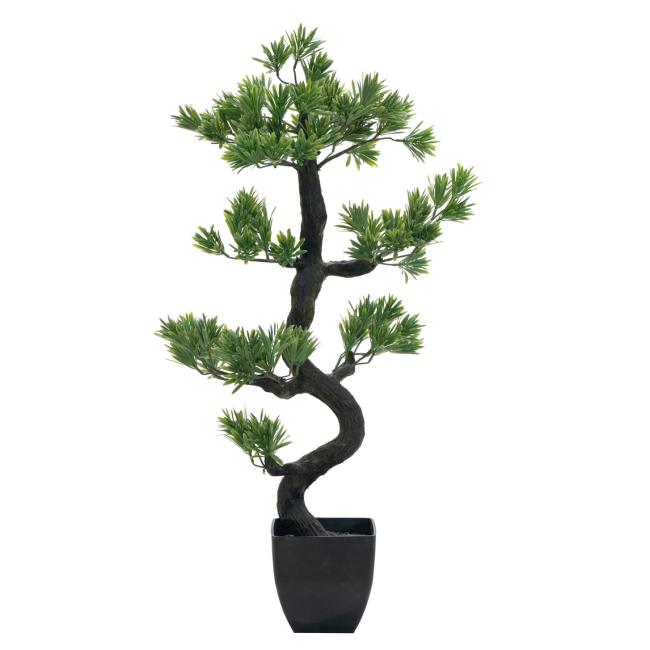 Kunstigt Bonsai Træ. Fyrretræ. 95 Cm.