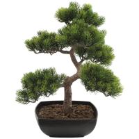 Kunstigt Fyr Bonsai Træ. 50 Cm.