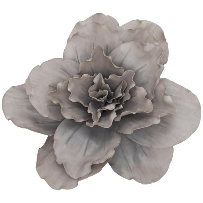 Kæmpestor Kunstig Blomst. Beige Grå. 80 Cm.