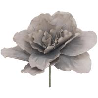 Kæmpestor Kunstig Blomst. Beige Grå. 80 Cm.