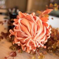 Kunstig Dahlia Stikling. Orange