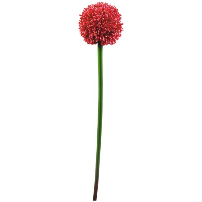 Kunstig Allium Stikling. Rød. 55 Cm.