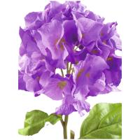 Kunstig Hortensia Stikling. Lavendel. 76 Cm.