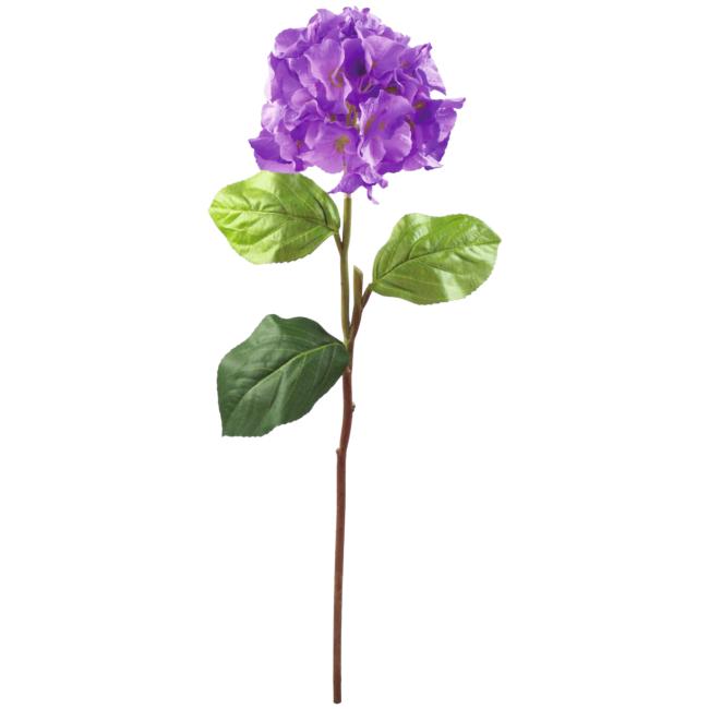 Kunstig Hortensia Stikling. Lavendel. 76 Cm.