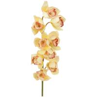 Kunstig Cymbidium Stikling. Gul. 90 Cm.