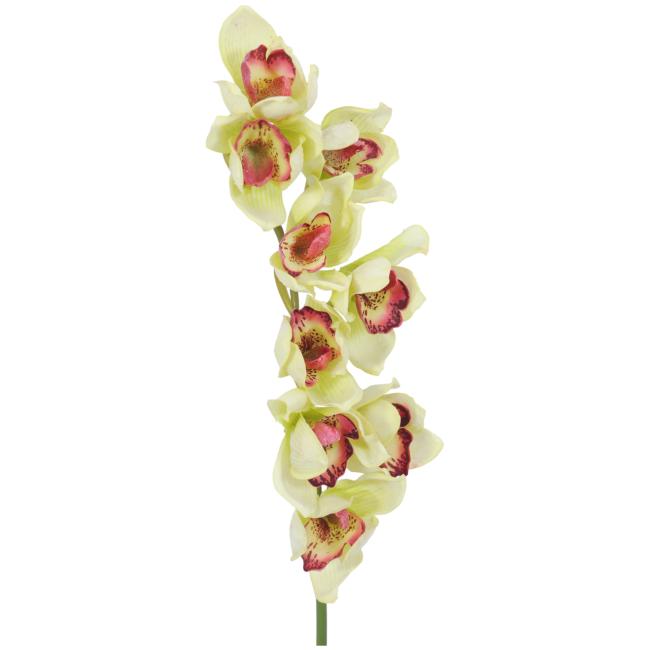 Kunstig Cymbidium Stikling. Grøn. 90 Cm.