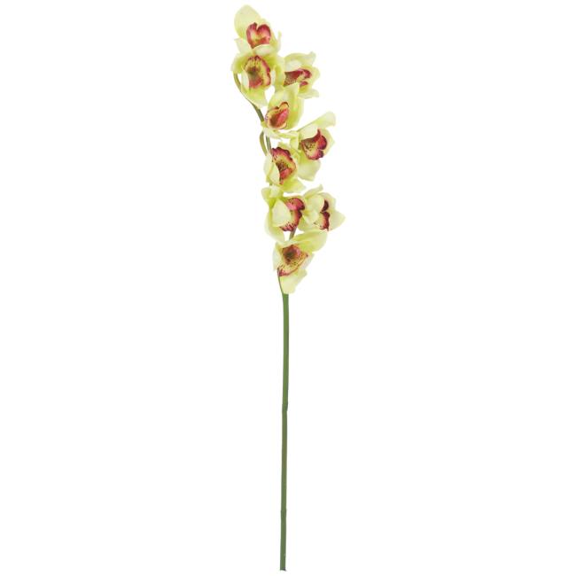 Kunstig Cymbidium Stikling. Grøn. 90 Cm.