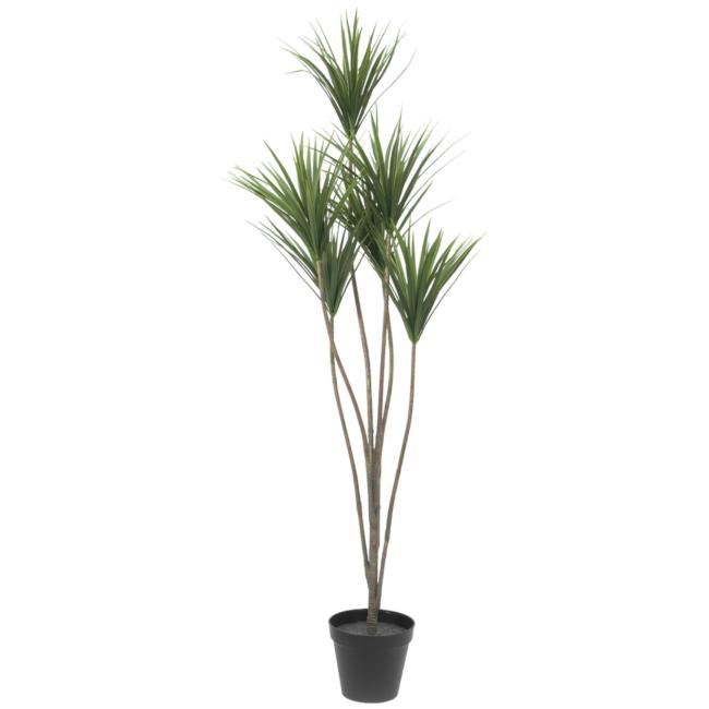 Kunstig Yucca Palme Med Slanke Stammer. 130 Cm.