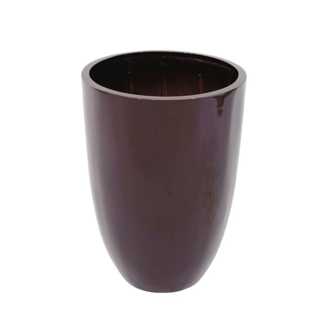 Vase. Rund. Plastik. 49. Cm. Skindende Brun