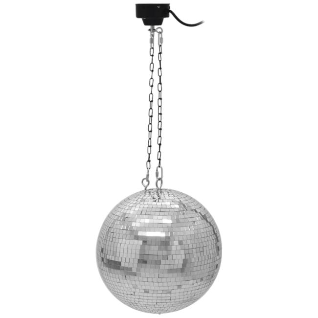 Discokugle. 30cm. Med LED spot med farver & remote