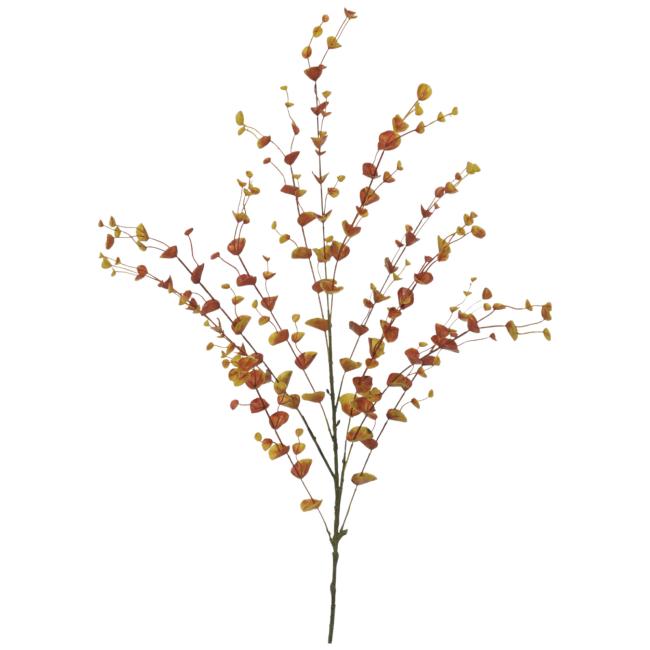 Kunstig Eukalyptus Kvist. Orange. 110 Cm.