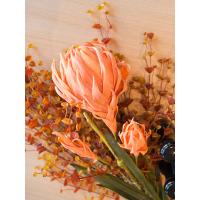Kunstig Eukalyptus Kvist. Orange. 110 Cm.