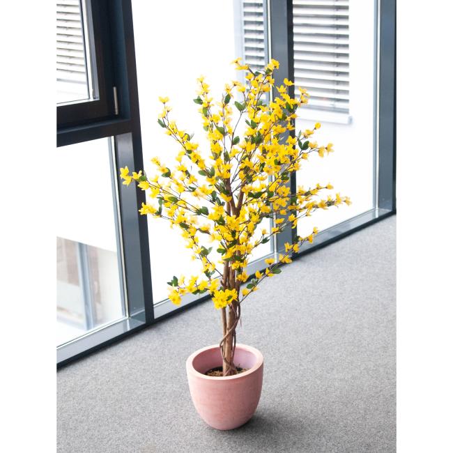 Kunstigt Vårguld Træ (Forsythia) Med 4 Grene. Gul. 150  Cm.