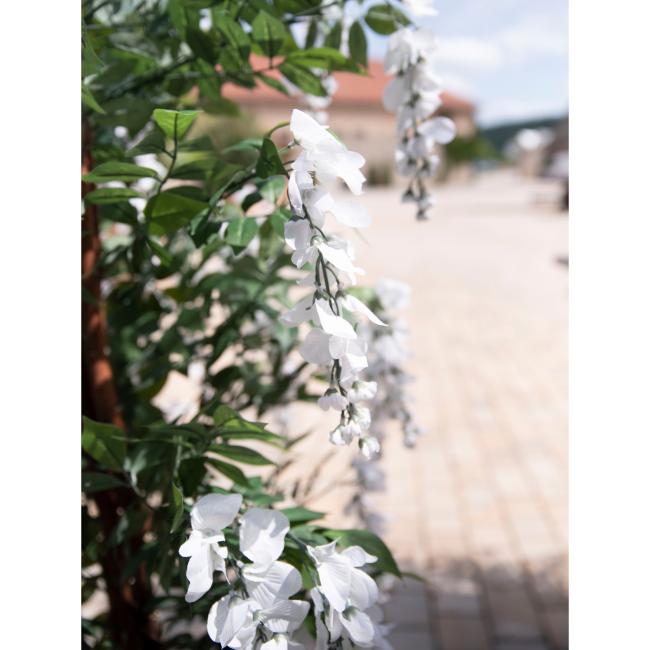 Kunstig Blåregn (Wisteria). Hvid. 180 Cm.