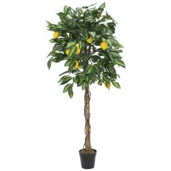 Kunstigt Citrontræ med frugter - 180 cm højt 