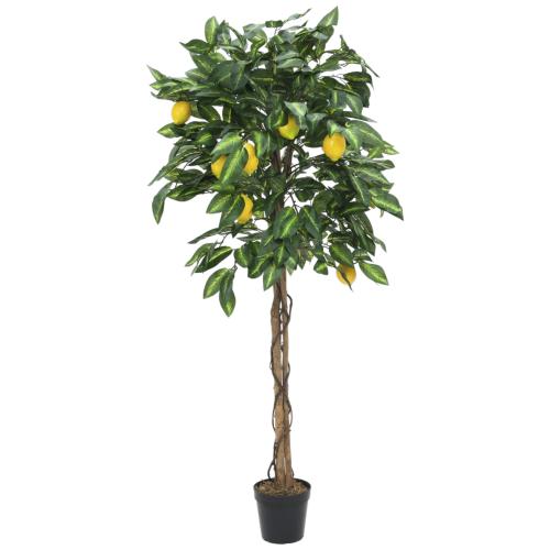 Kunstigt Citrontræ med frugter - 180 cm højt 
