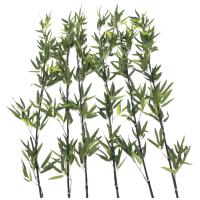 Bambusrør Med Blade - H:180cm - 6stk - Kunstig Plante