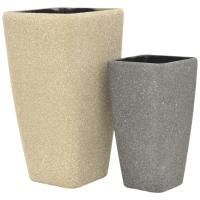 Blomster Skjuler. Glasfiber. Stona-41. Firkantet. Beige