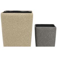 Blomster Skjuler. Glasfiber. Stona-41. Firkantet. Beige