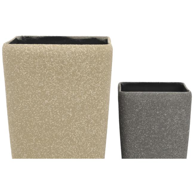 Blomster Skjuler. Glasfiber. Stona-41. Firkantet. Beige