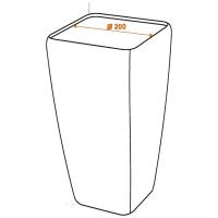 Blomster Skjuler. Glasfiber. Stona-41. Firkantet. Beige