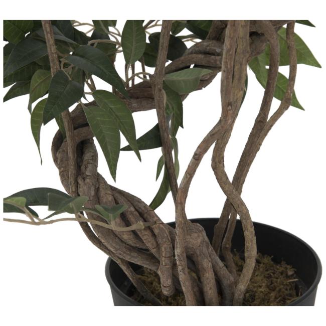 Kunstig Ficus Træ Med Flere Flettede Grene. 130 Cm.