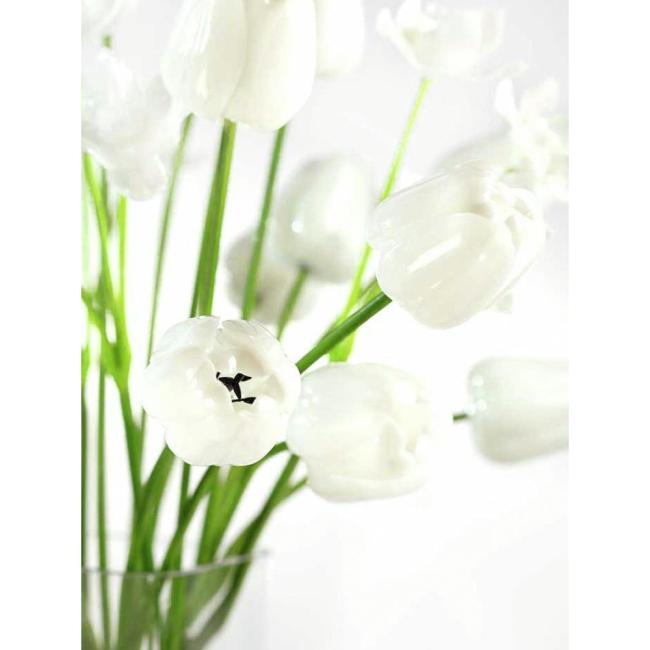Krystal Tulipan. Hvid. 61 Cm. 12 Stk.