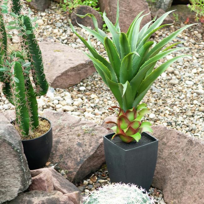 Kunstig Agave Plante Plante Med Potte. 75 Cm.