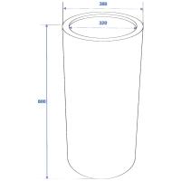 Potte. Aluforstærket Plastik. 80Cm.  Skindende Brun