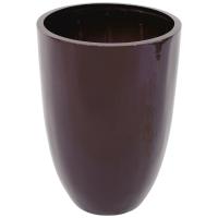 Vase. Rund. Plastik. 69. Cm.Skindende-Brun