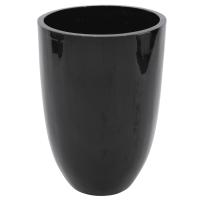 Vase. Rund. Plastik. 69. Cm.Skindende-Sort