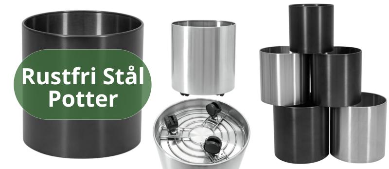 Rustfri Stål Potter fra Dekos.dk 